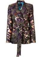 Snow Xue Gao Floral Print Blazer - Purple