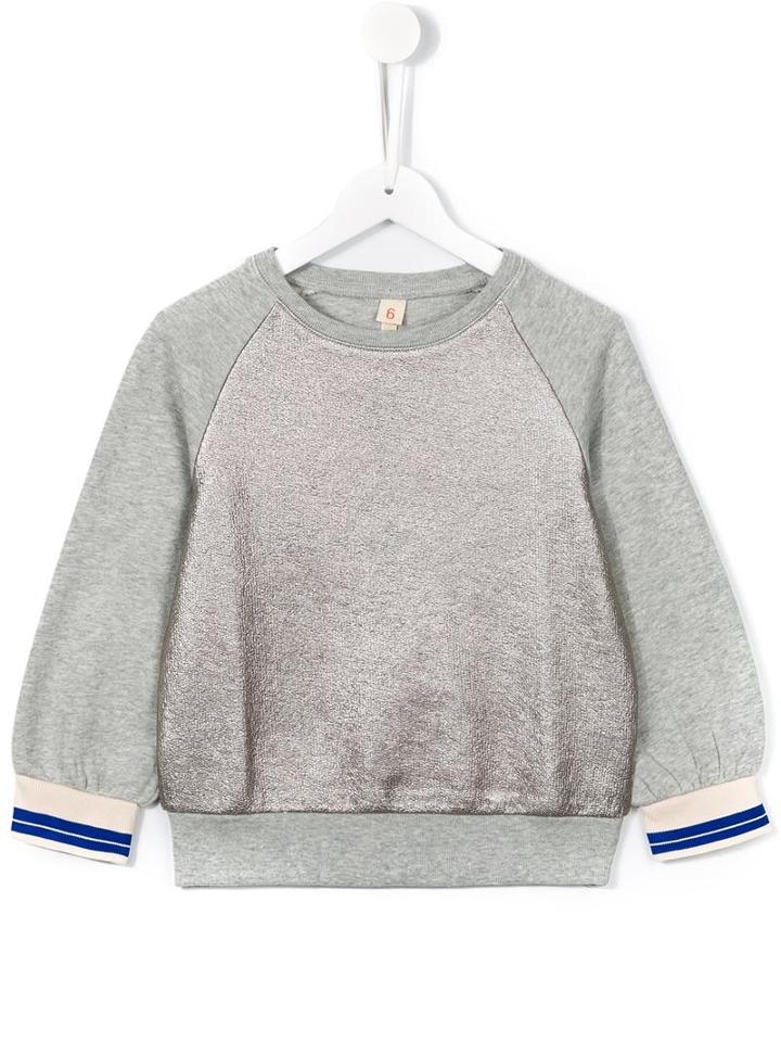Bellerose Kids Metallic Panel Sweatshirt, Toddler Girl's, Size: 4 Yrs, Grey