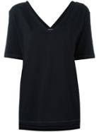 Ann Demeulemeester Bird Back Embroidery T-shirt, Women's, Size: 38, Black, Cotton
