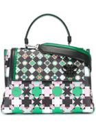 Emilio Pucci Geometric Pattern Medium Tote, Women's, Black