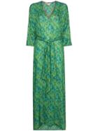 Chufy Tarabel Abstract-print Maxi Dress - Green
