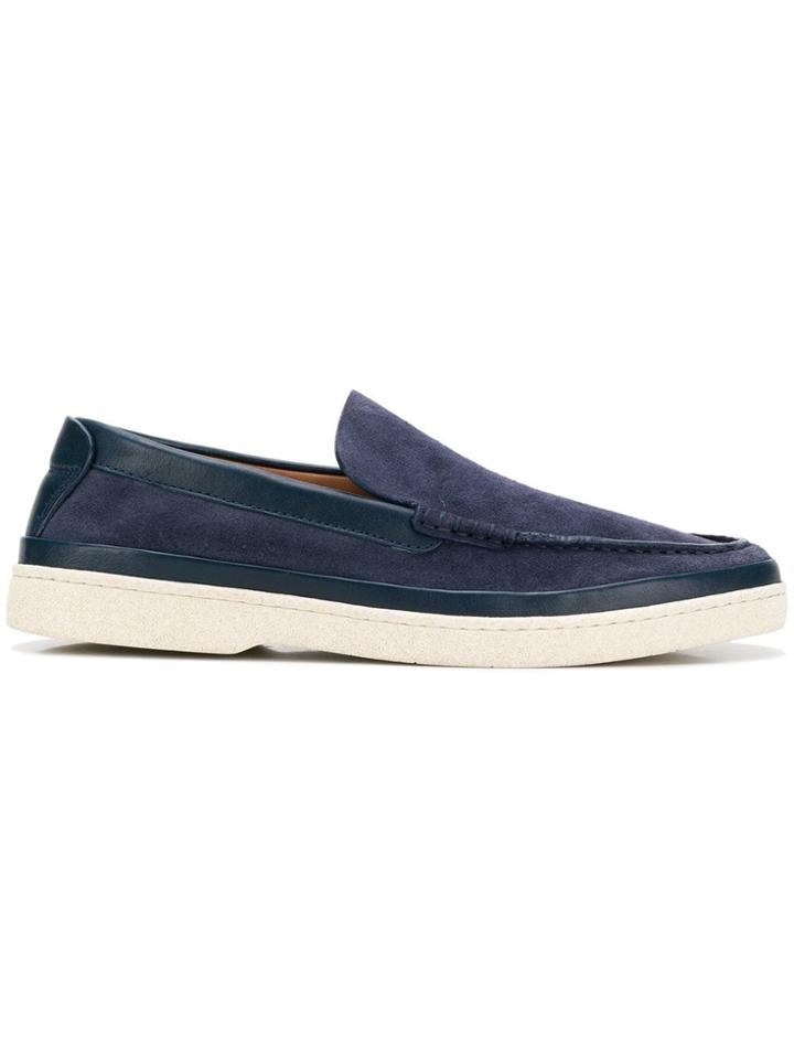 Ermenegildo Zegna Almond Toe Loafers - Blue
