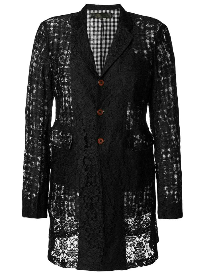 Comme Des Garçons Vintage Midi Lace Jacket - Black