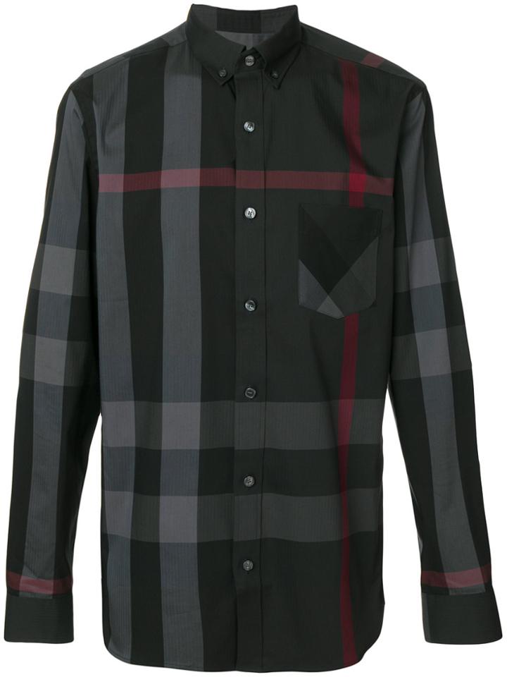 Burberry Thornaby Shadow Check Shirt - Grey