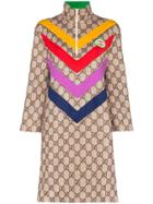 Gucci Striped Gg Supreme Dress - Multicolour