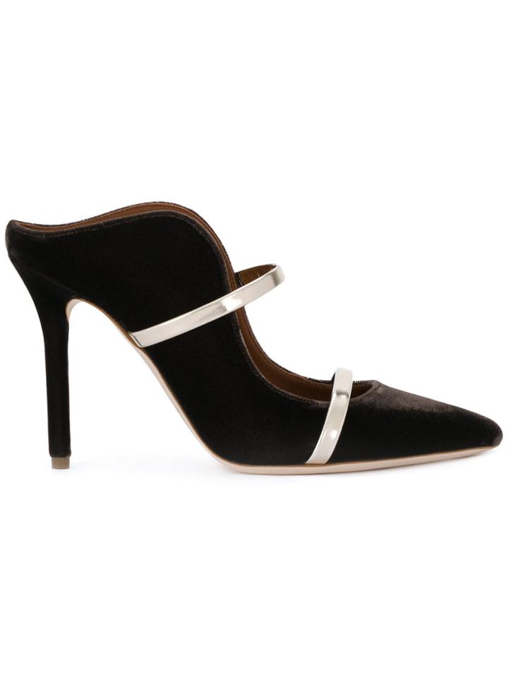 Malone Souliers Contrast Heeled Mules - Brown