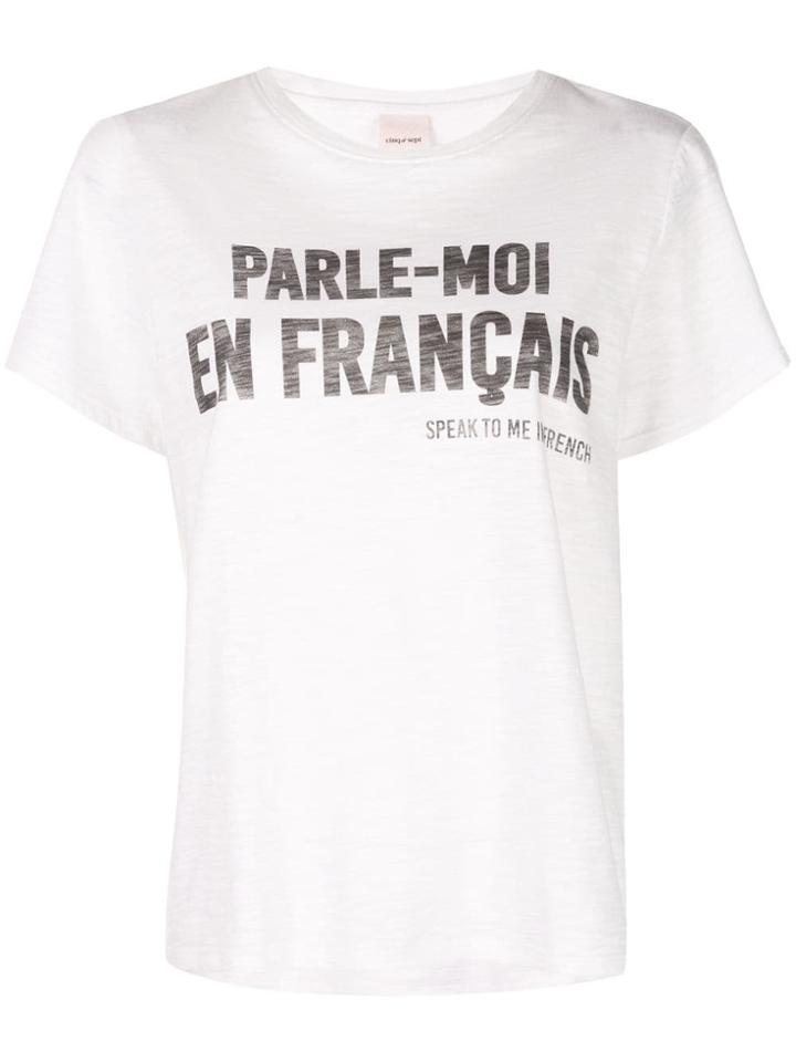 Cinq A Sept Parle-moi En Français T-shirt - White