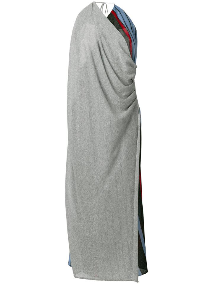 Circus Hotel Halterneck Wrap Front Dress - Blue