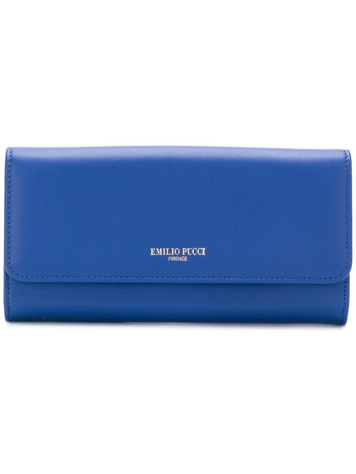 Emilio Pucci Elongated Flap Wallet - Blue