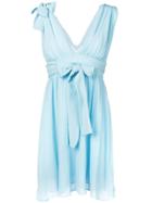 Pinko Robinia Bow Tie Flared Dress - Blue