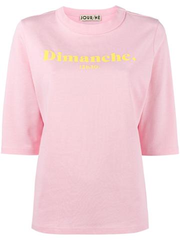 Jour/né Dimanche Printed T-shirt - Pink & Purple