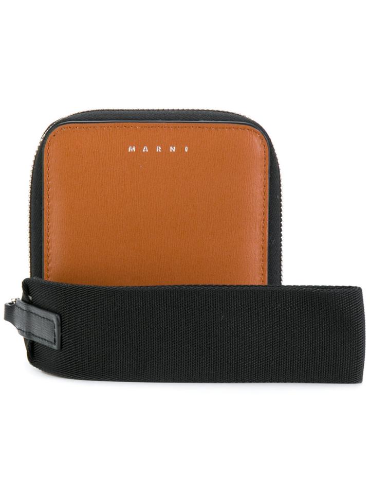Marni Zip-around Purse - Brown