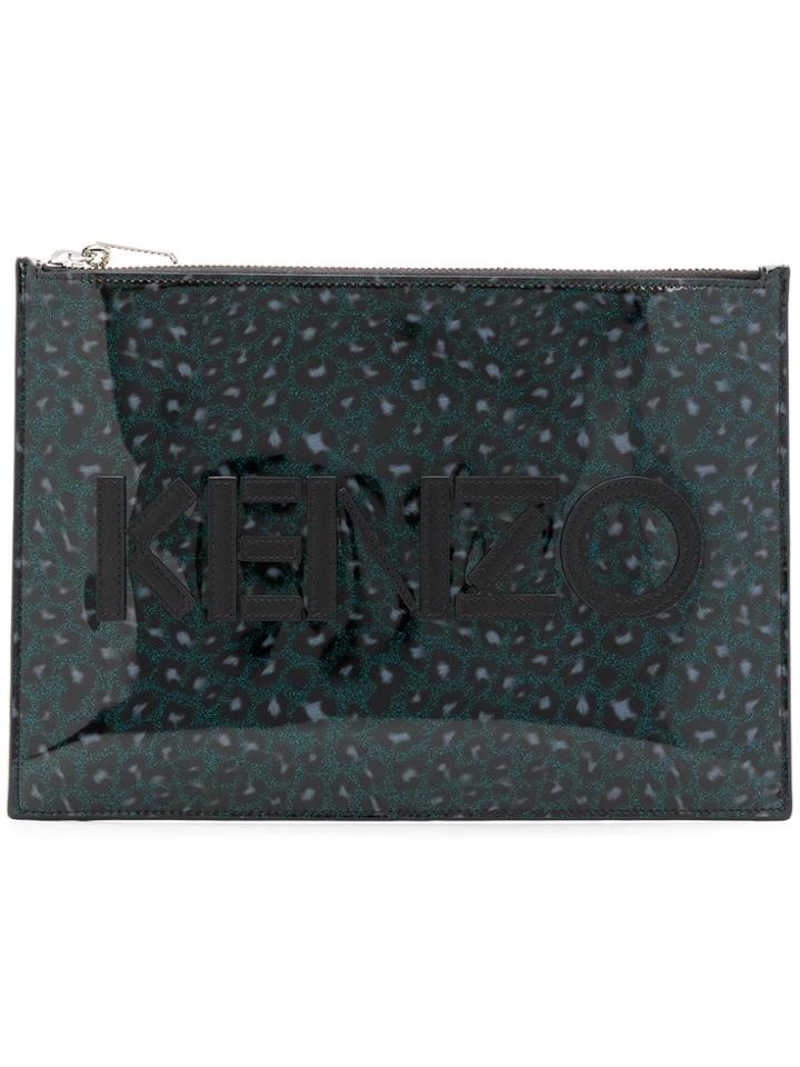 Kenzo A4 Kenzo Logo Leopard Clutch Holiday Capsule - Blue