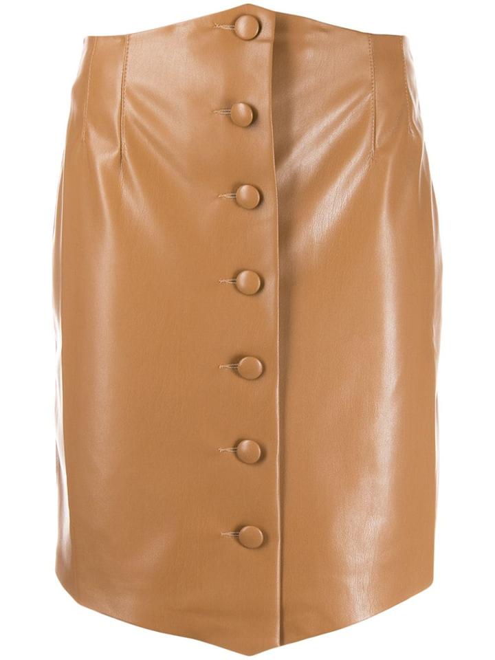 Nanushka Sils Buttoned Skirt - Brown