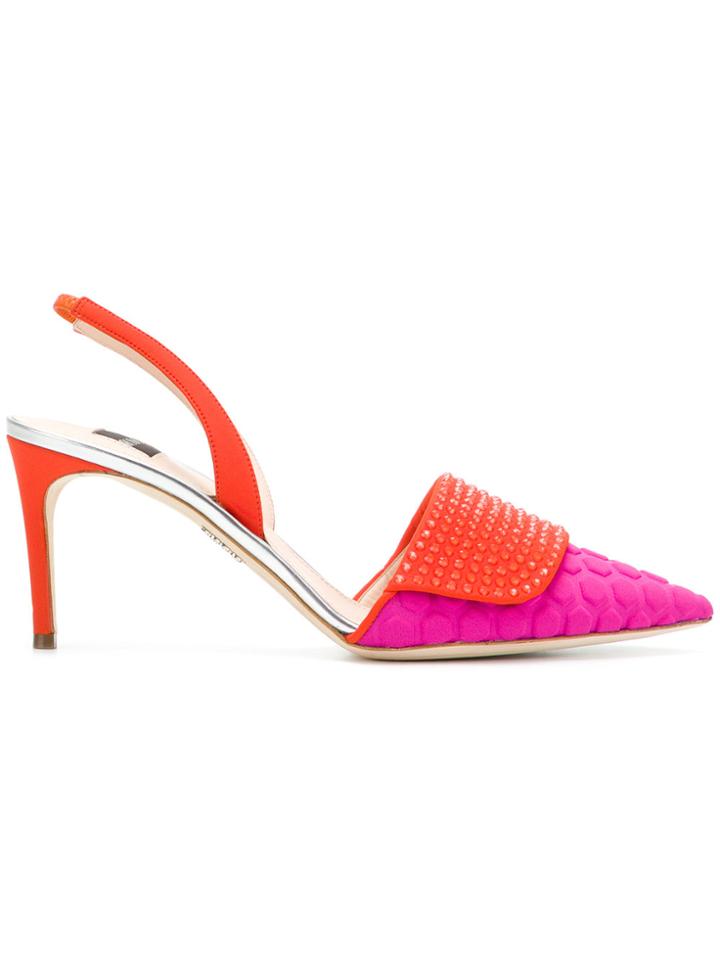 Rodo Slingback Pumps - Pink & Purple