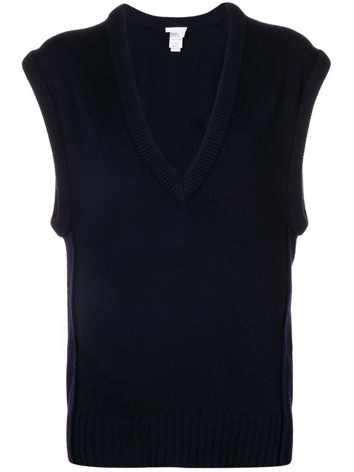 Chloé Hooded V-neck Vest - Blue