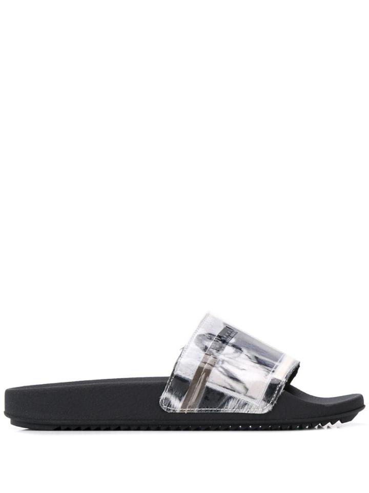 Rick Owens Drkshdw Appliqué Detail Slides - Neutrals