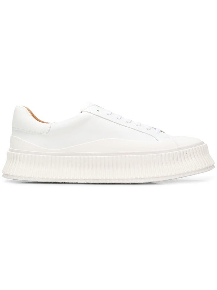 Jil Sander Jil Sander Ji31527a8053 White Leather/fur/exotic