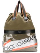 Dolce & Gabbana Street Logo Tape Backpack - Green