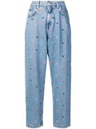 Hilfiger Collection Embroidered High-waist Jeans - Blue