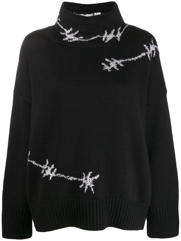Ermanno Scervino Barbed Wire Knitted Sweatshirt - Black