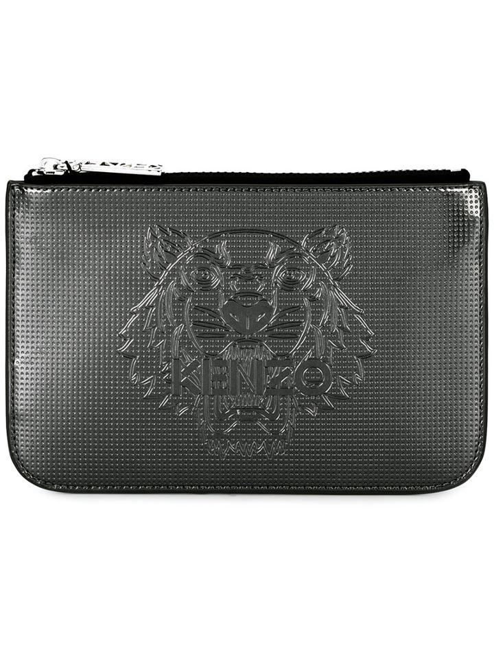 Kenzo - Branded Clutch - Unisex - Pvc - One Size, Grey, Pvc