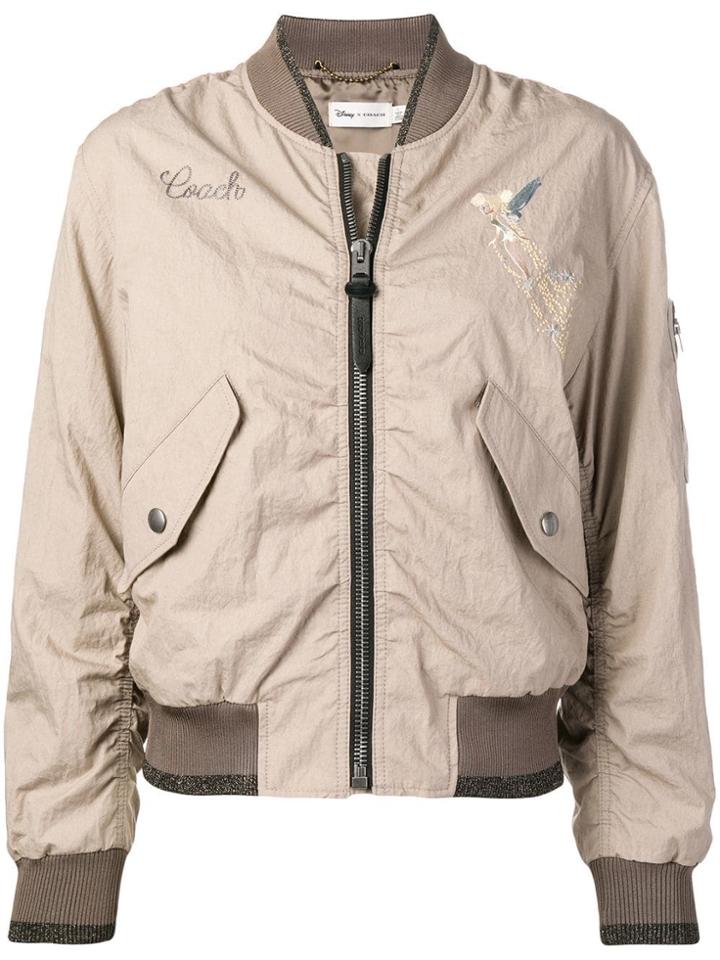 Coach Full Zip Bomber Jacket - Grey
