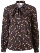 Cityshop Floral Print Bow Neck Tie Blouse