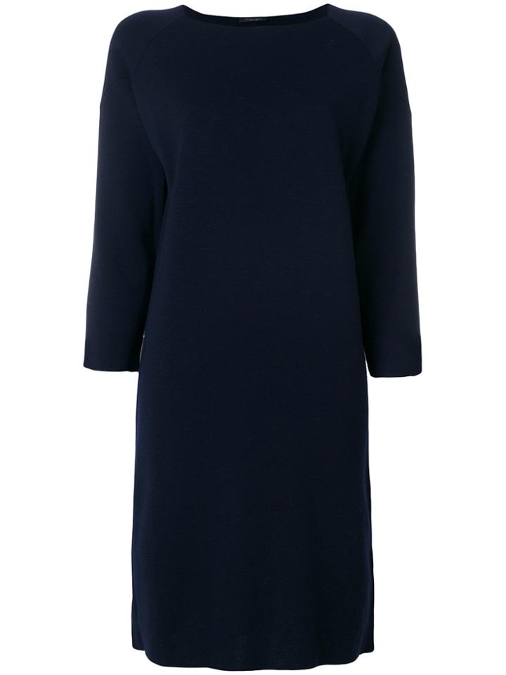 Roberto Collina Three-quarters Sleeves Knitted Dress - Blue