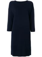 Roberto Collina Three-quarters Sleeves Knitted Dress - Blue