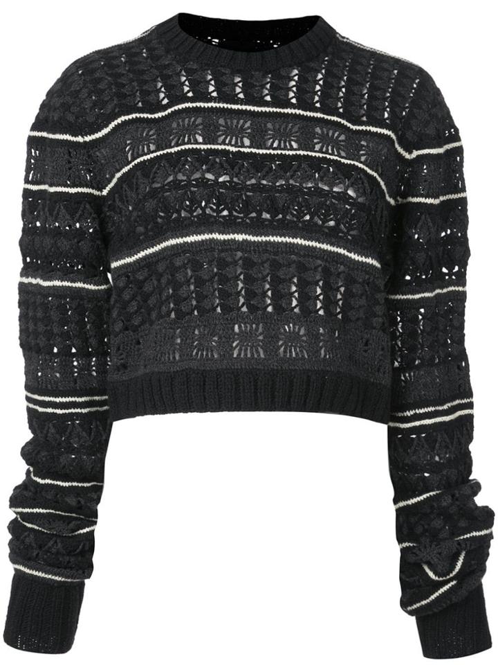 Vera Wang Fair Isle Jumper - Black