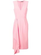 Alexander Mcqueen Sleeveless Ruffle Midi Dress - Pink
