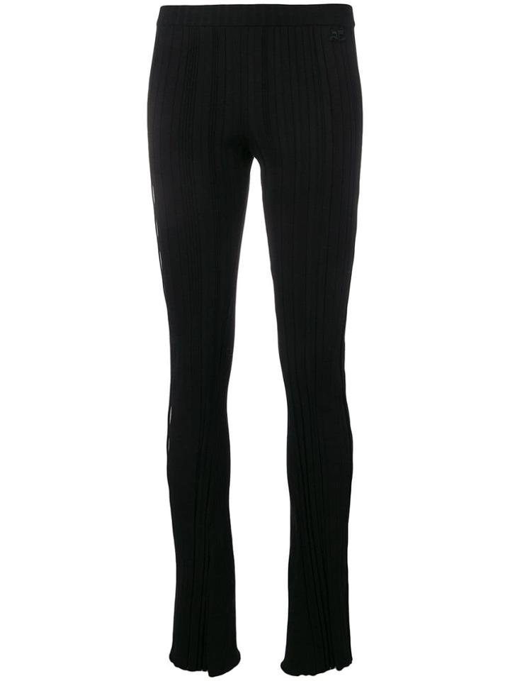 Courrèges Scalloped Cut-out Leggings - Black