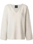 Roberto Collina V-neck Jumper - Nude & Neutrals