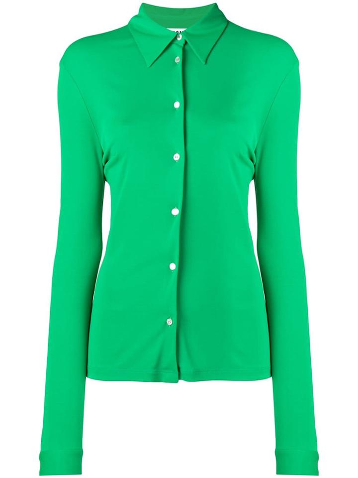 Msgm Slim Fit Tailored Shirt - Green