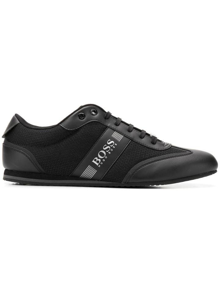 Boss Hugo Boss Side Logo Panelled Sneakers - Black