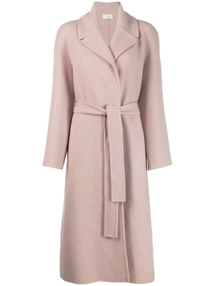 The Row Long Line Cashmere Coat - Pink