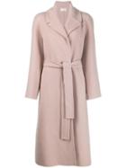 The Row Long Line Cashmere Coat - Pink