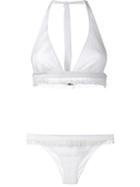 Missoni Fringed Halterneck Bikini Set, Women's, Size: 44, White, Viscose/cupro/polyester/spandex/elastane