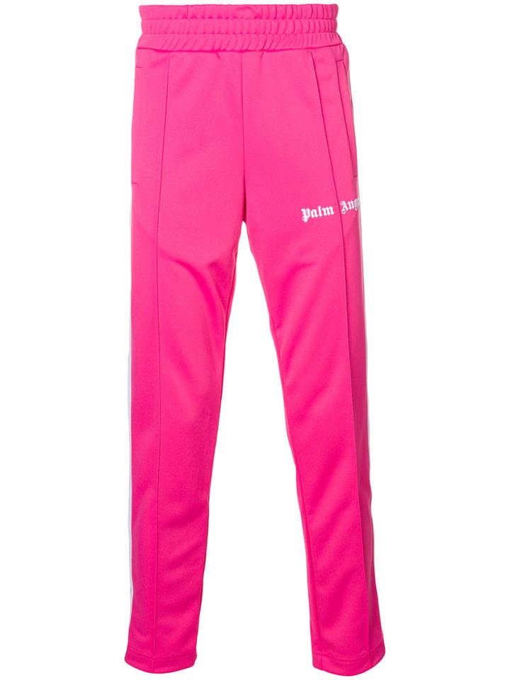 Palm Angels Logo Print Track Pants - Pink & Purple