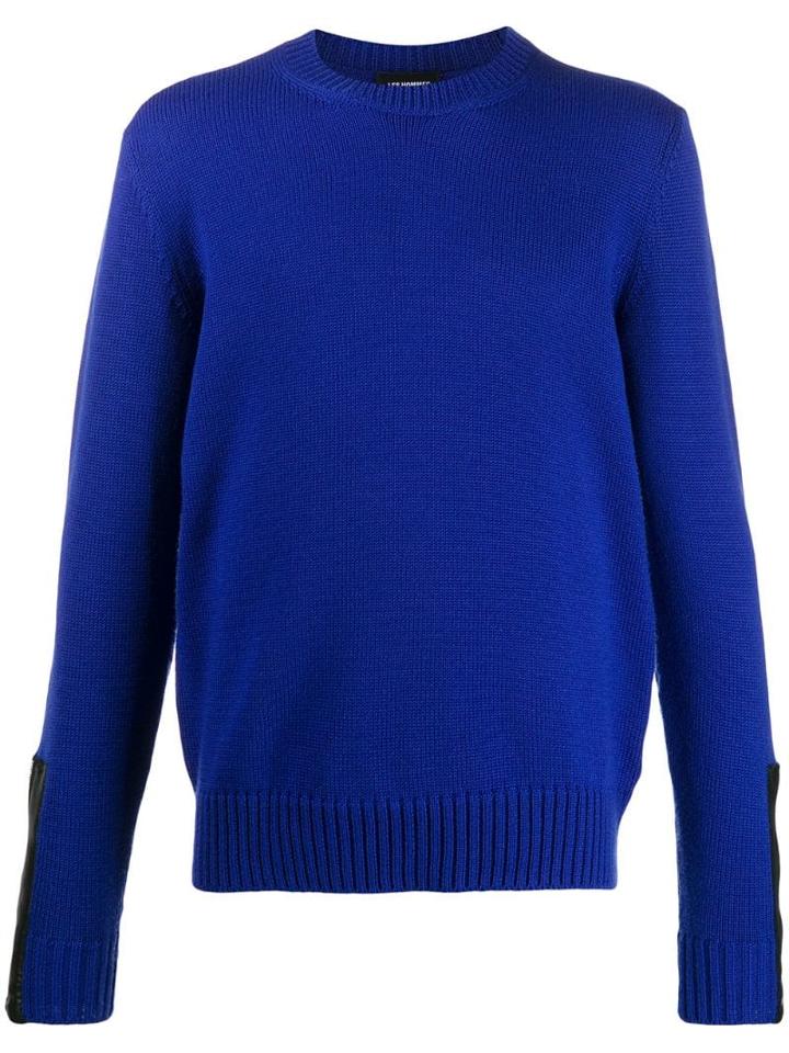 Les Hommes Crew-neck Knitted Jumper - Blue