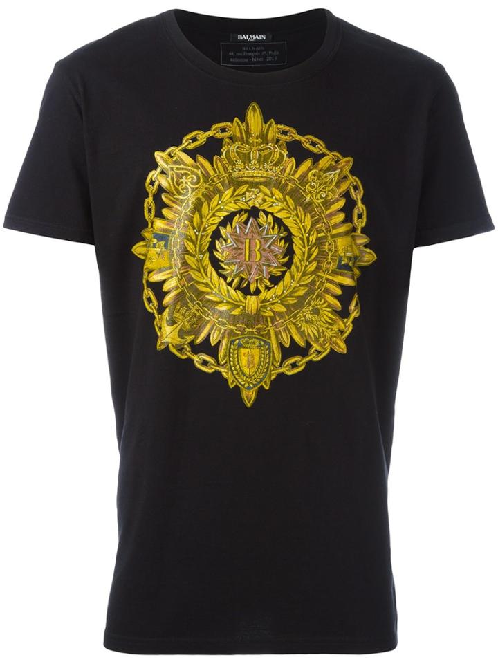 Balmain 'blazon' T-shirt - Black