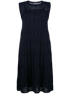 M Missoni Pleated Trim Dress, Women's, Size: 42, Blue, Cotton/viscose/polyester