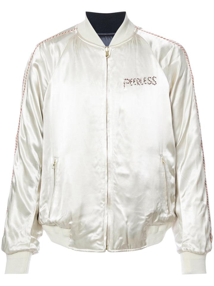Visvim - Embroidered Bomber Jacket - Men - Silk - 4, White, Silk