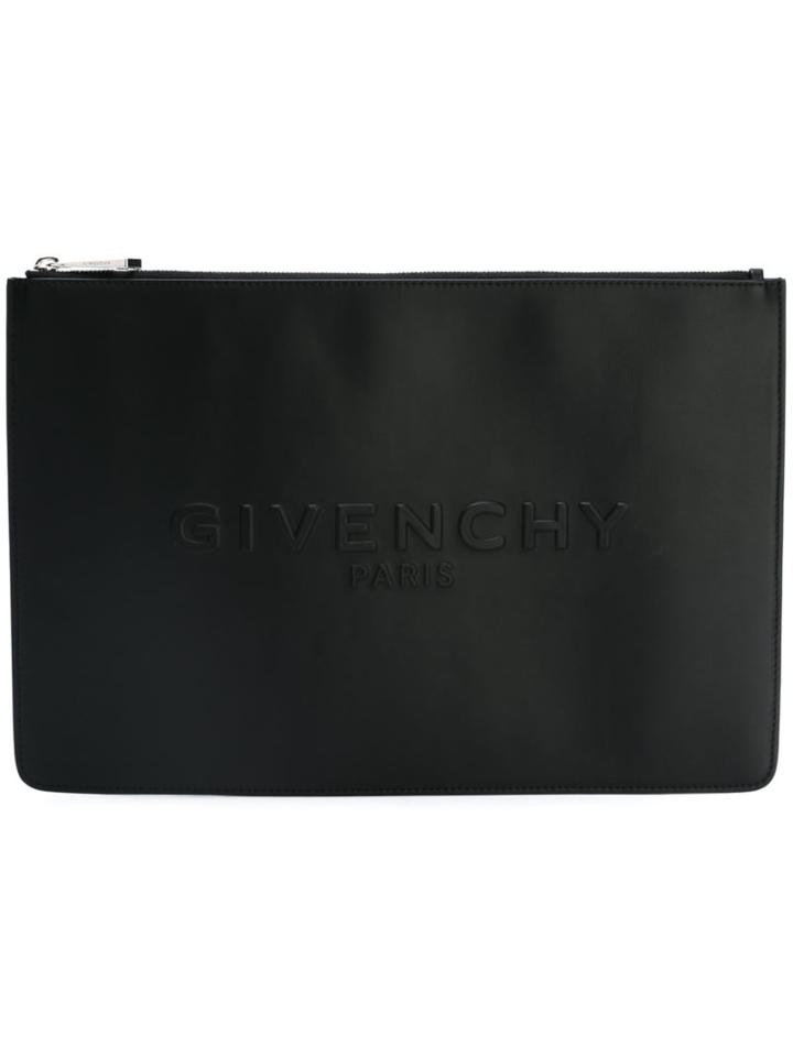 Givenchy Logo Embossed Clutch