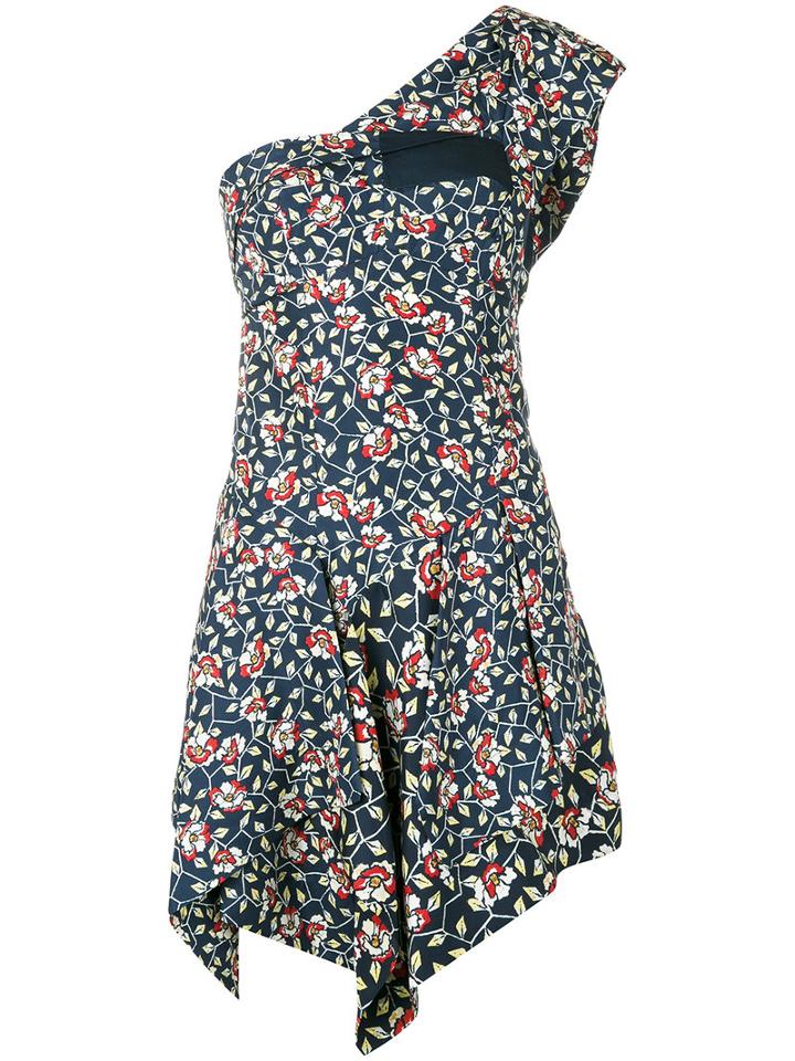 Isabel Marant - One Shoulder 'ricco' Dress - Women - Silk/cotton - 38, Silk/cotton