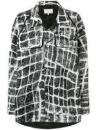 Maison Margiela All-over Print Oversized Jacket - Black