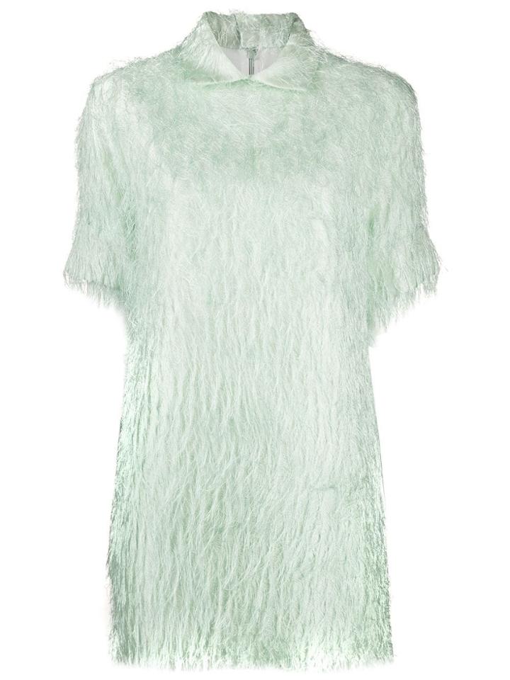 Jil Sander Longline Textured Shirt - Green