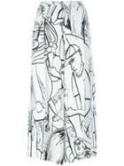 Emilio Pucci Illustrated Cropped Trousers