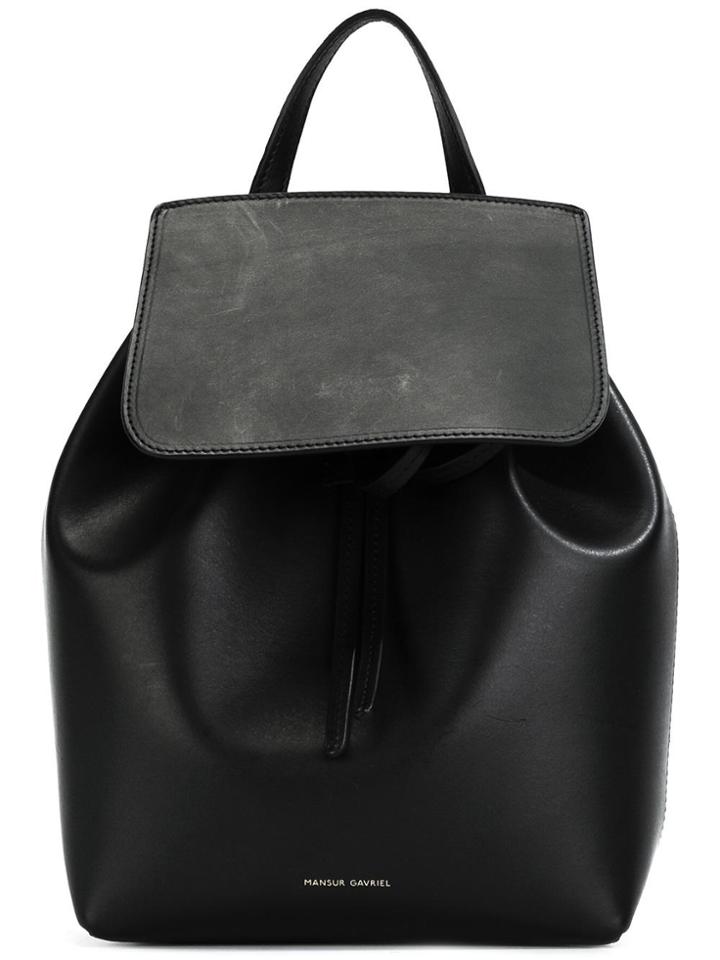 Mansur Gavriel Mini Flap Backpack - Black